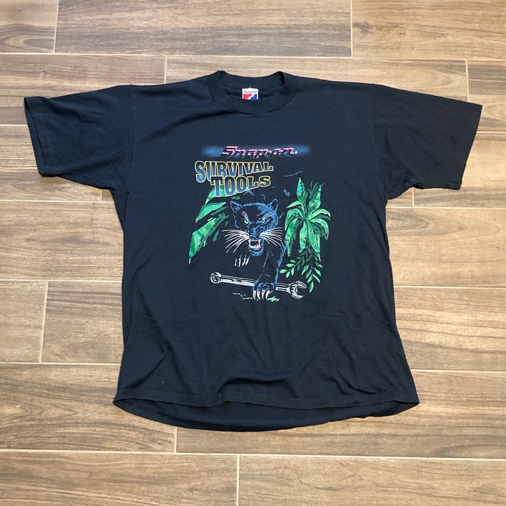 Vintage Single Stitch Snap On Tools Graphic T Shirt XL